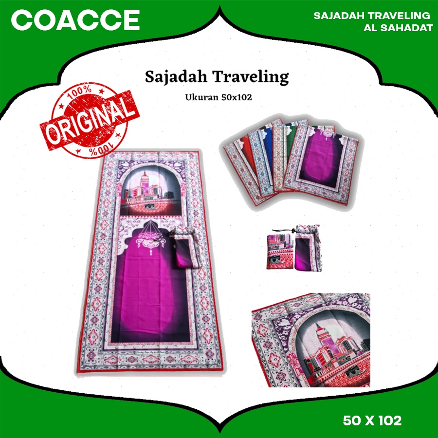 Sajadah traveling Al Shadat ukuran 50x102 I Sejadah travel