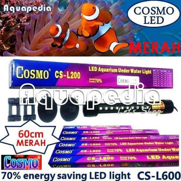 Cosmo Cs-L600 Merah Lampu Led 60Cm Aquarium Lighting Segera Beli