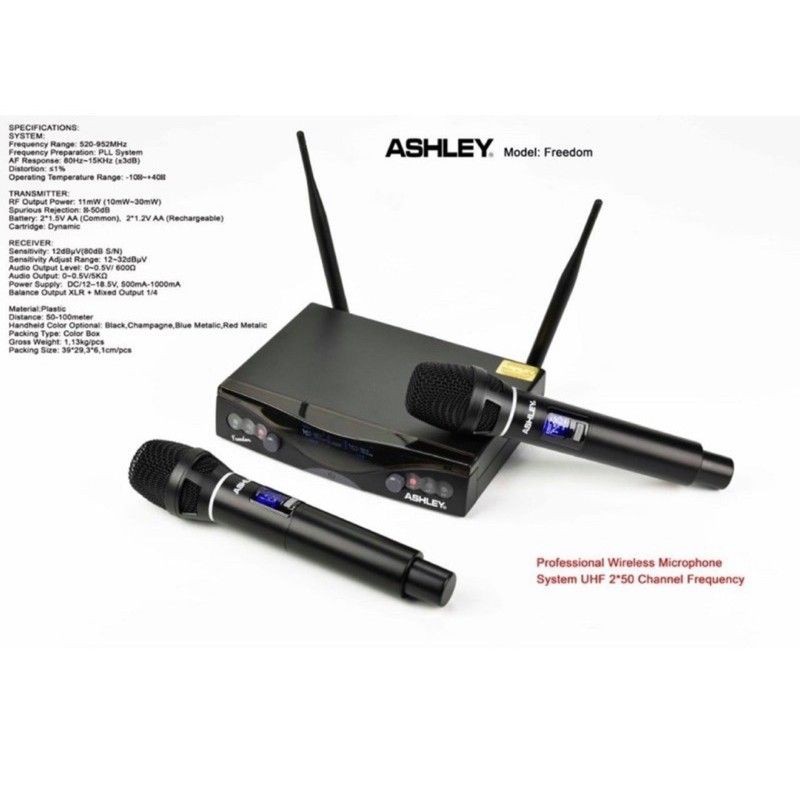 Mic Wireless Ashley Freedom Original Handheld TERBAIK
