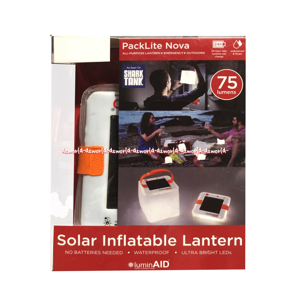 Solar Inflatable Lantern Camping Lampu Untuk Kemping Packlite Nova LuminAID