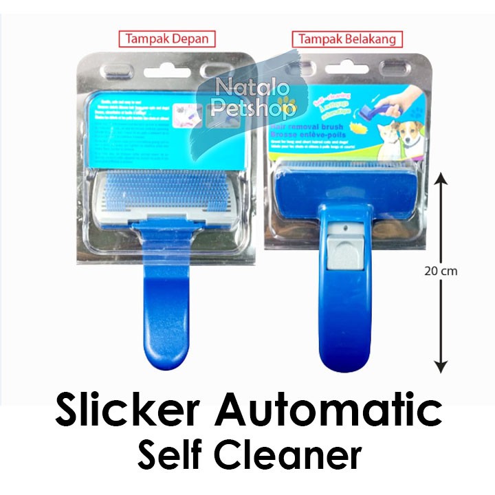 Slicker Automatic Cleaner BESAR - Sisir Bulu Anjing/Kucing/Kelinci Otomatis mirip Pet zoom