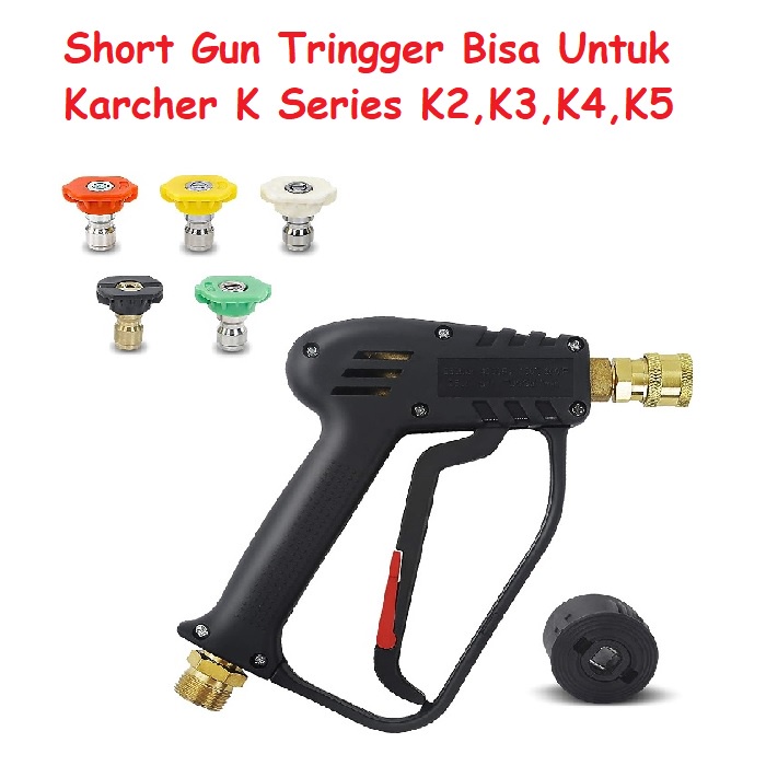 Jet Cleaner Trigger Short Gun with Quick Release N Support Untuk Karcher K2,3,4,5