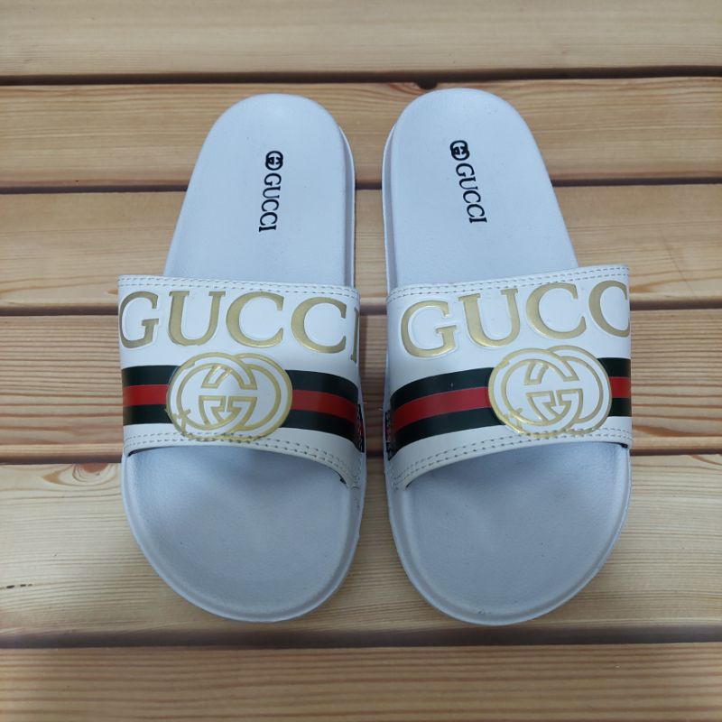 TERMURAH SANDAL SLOP GUCC1 PUTIH SANDAL SLOP SLIDE FLIP FLOP Pria Dan Wanita