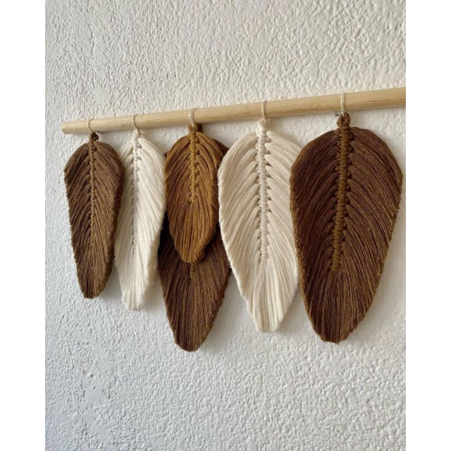 macrame Daun / hiasan dinding/ macrame aestetic