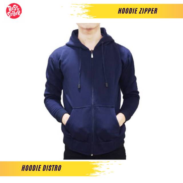 Jaket Pria Jaket Polos Sweater Distro Hoodie Zipper Polos Unisex Pria Wanita