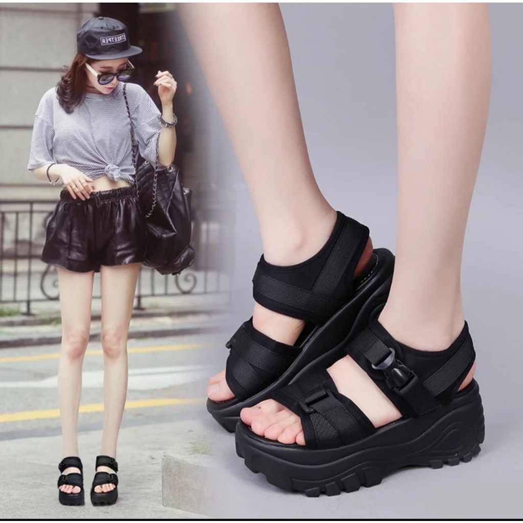 Alina Sandal Tali Wanita Wedges Casual FS250