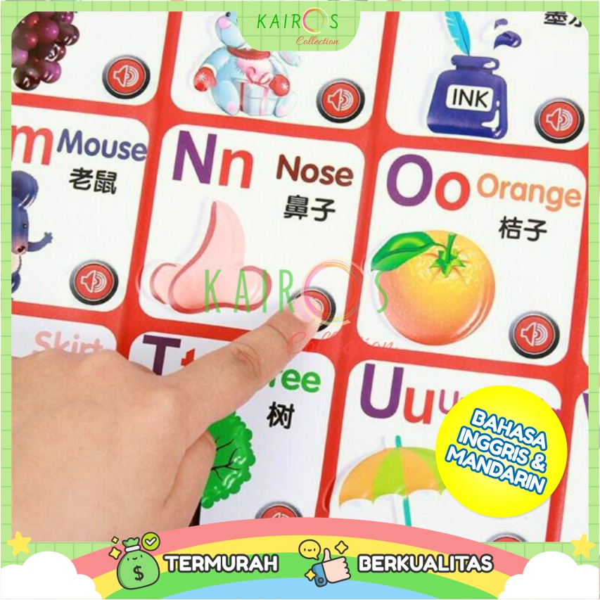 Poster suara anak edukasi (belajar Mandarin &amp; Inggris) 2