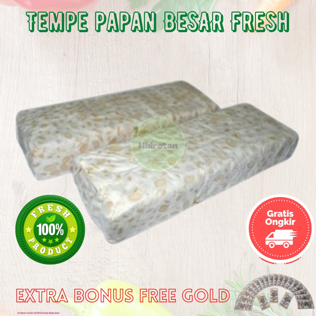 

Tempe Daun Papan Besar - Makanan Sayuran Segar | Paket combo Fresh Murah - Promo Free Emas