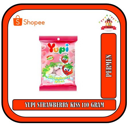 

YUPI CANDY GUMMY STRAWBERRY KISS PACK 110 GRAM