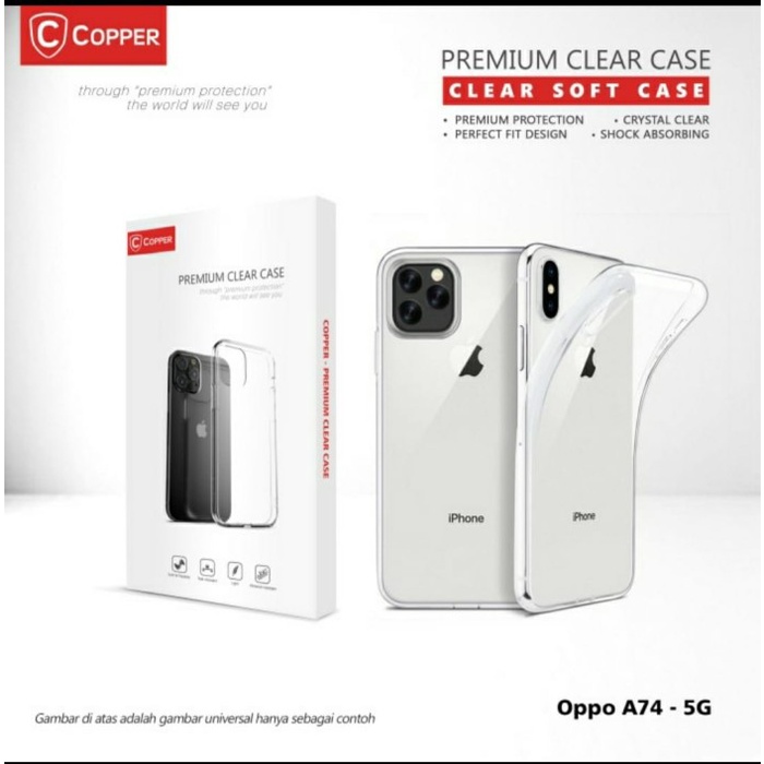 Copper For Oppo A74 5G | Softcase Bening / Clear Soft Case
