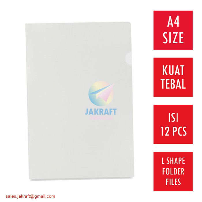 

Map L Clear Sleeve A4 Putih Bening File Folder Plastik Mika Transparan