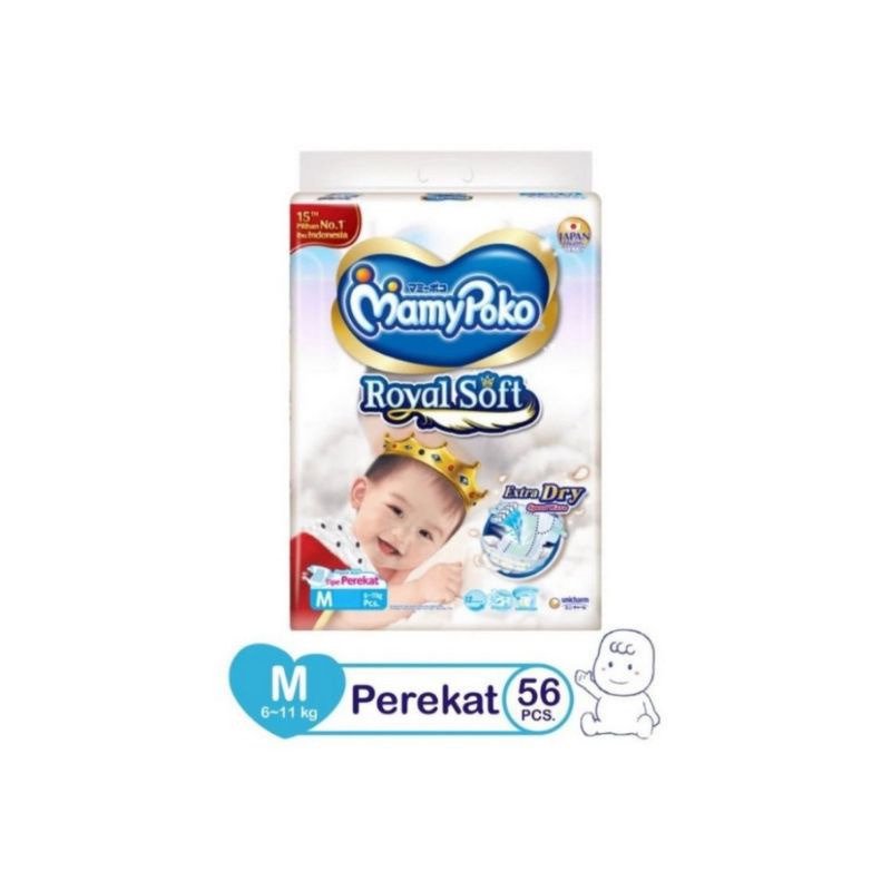 Jual MAMYPOKO ROYAL SOFT EXTRA DRY M 56 POPOK PEREKAT BAYI ANAK MAMY