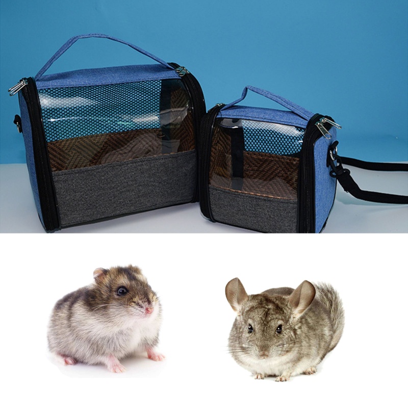 Kiss Tas Pouch Kandang Hamster / Burung Beo Bahan Mesh Dengan Strap + Jendela Depan Untuk Travel