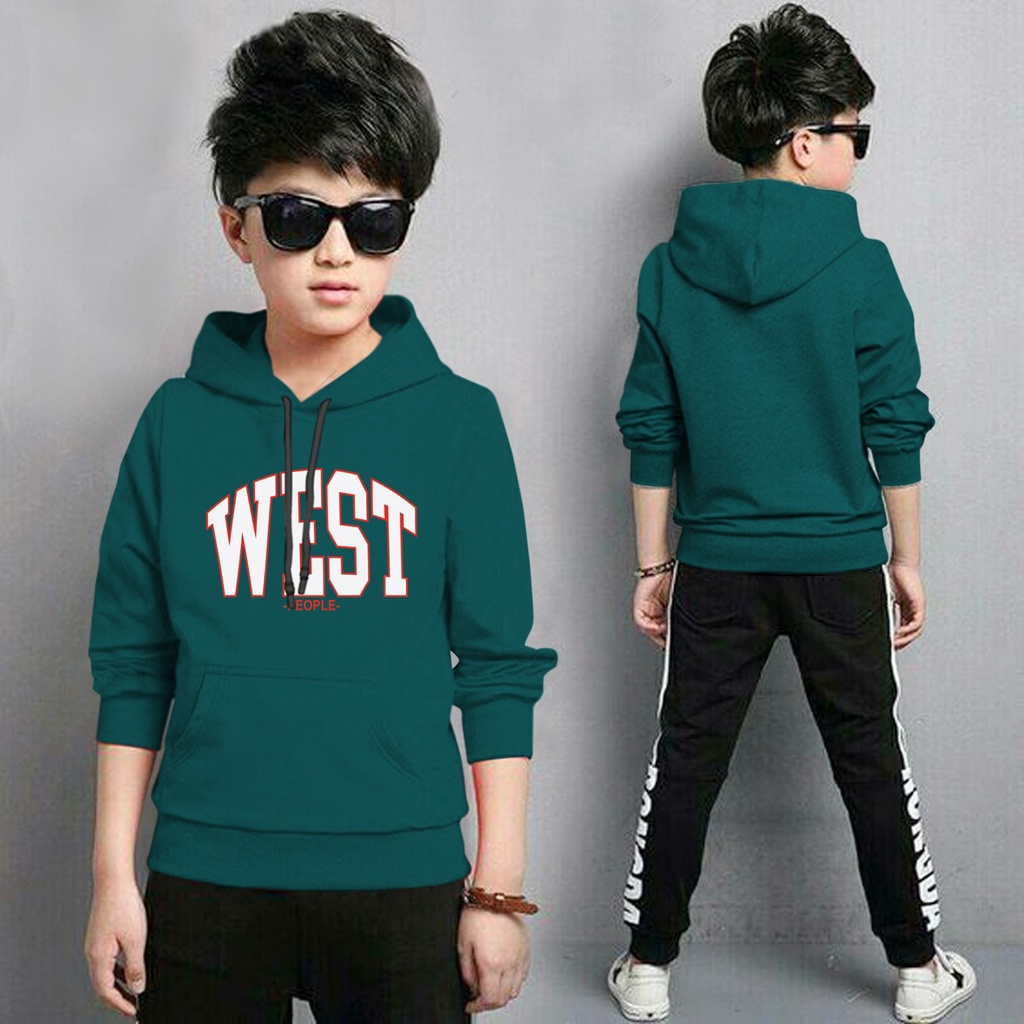 Jaket Anak Laki Laki/Jaket Anak Terbaru/Hoodie Anak West Anak Gaming Bahan Fleece Tebal 4-11 TAHUN