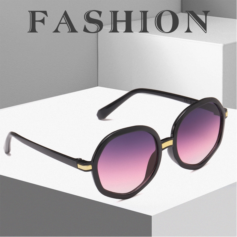 Korean version of round fashion polygon sunglasses