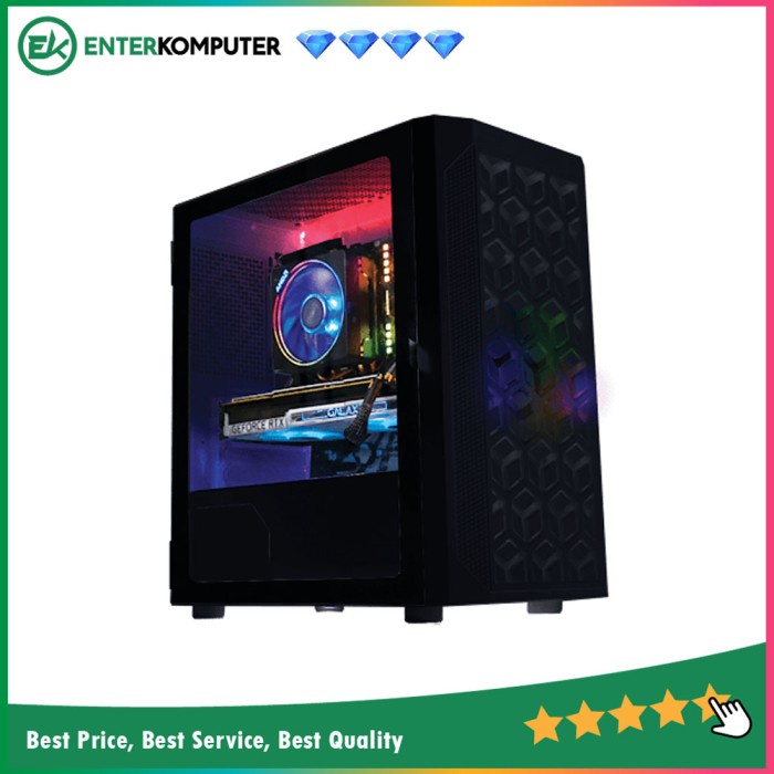 CUBE GAMING CADIZ Black - mATX - LEFT SIDE GLASS DOOR - Dust Filter - PSU Cover - Free 1 pcs RAINBOW