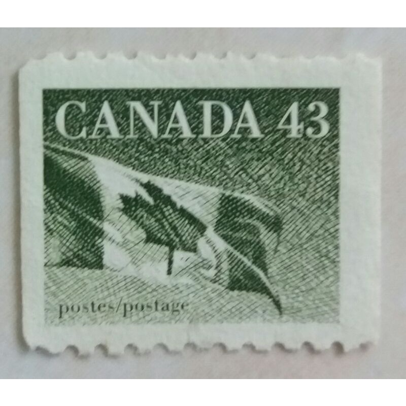 

(AA) Perangko Canada Tahun 1992 Seri The Canadian Flag Used 43 c