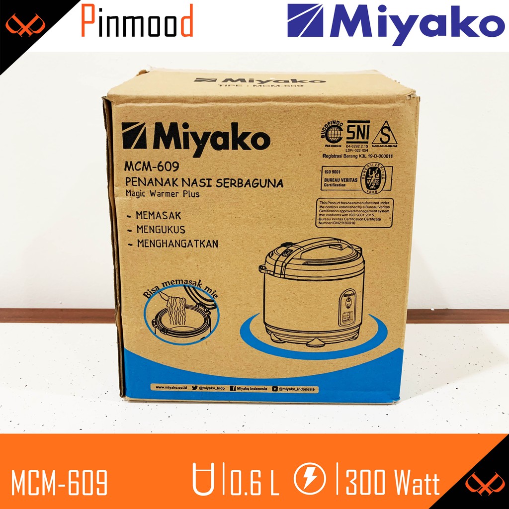 MIYAKO MAGIC COM // RICE COOKER MCM-609 [ 0.6 LITER ] MINI KECIL PENANAK NASI