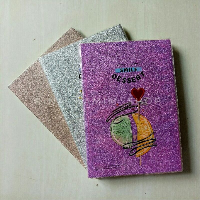 

Buku diary/agenda/catatan sampul glitter besar A5