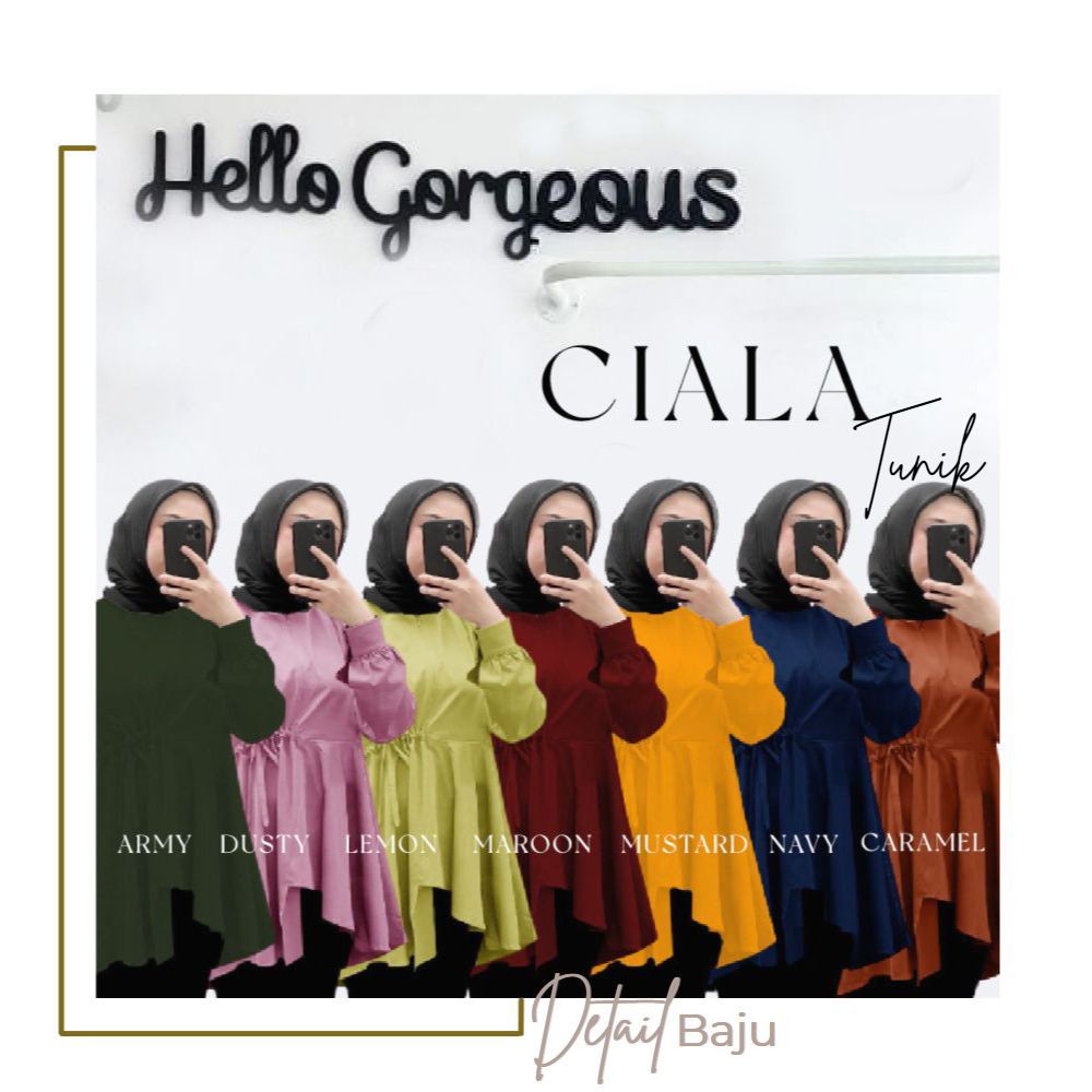 FASHION MUSLIM PAKAIAN WANITA ATASAN KEMEJA BLOUSE CIALA DMR