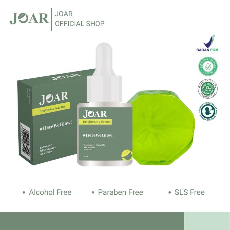 JOAR - Paket Brightening Joar - Joar Skincare - Paket Joar - Serum Wajah - Sabun Anti Jerawat