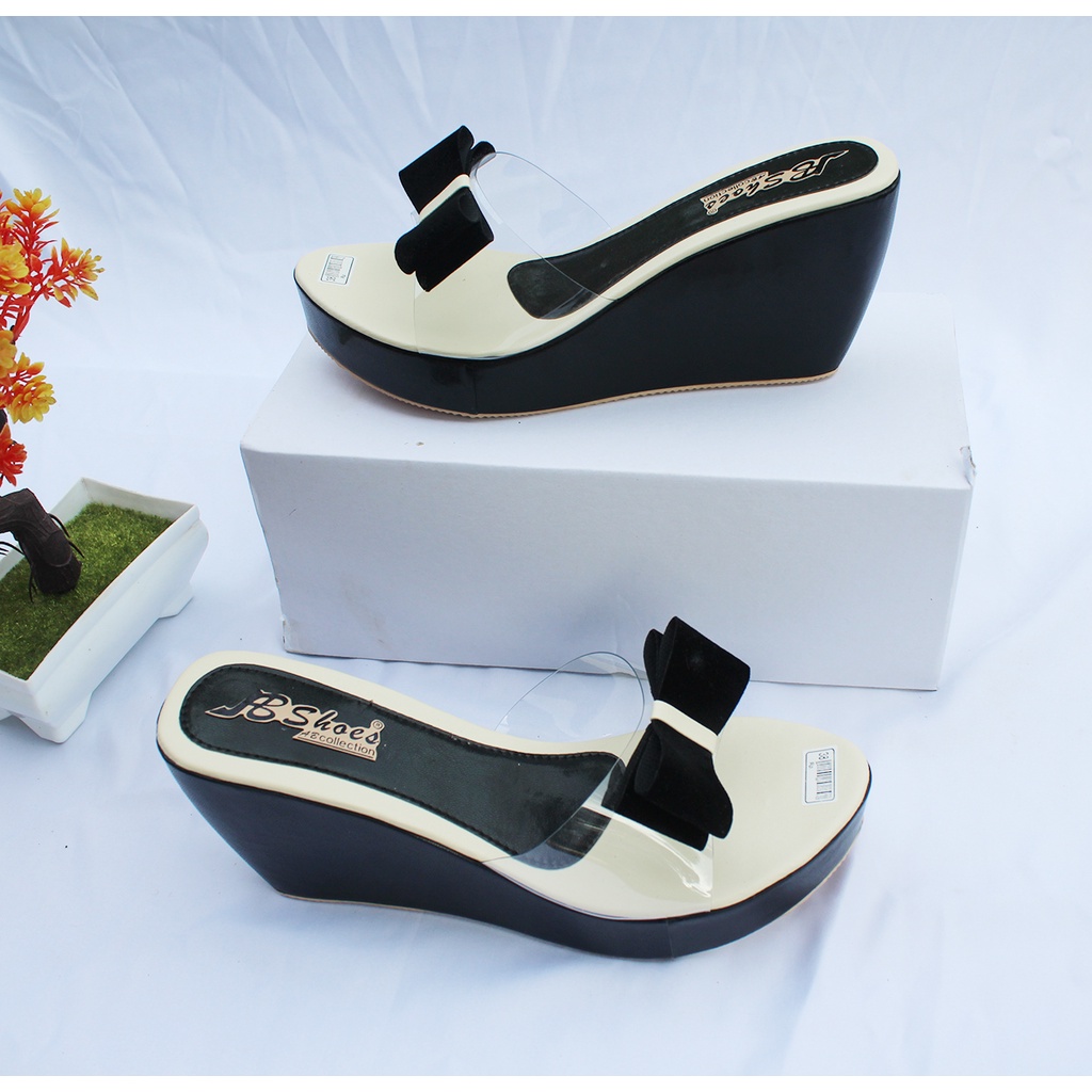 Sandal wedges mika korea Sandal Wedges Wanita Terbaru Model Kokop Mika Pita Cantik