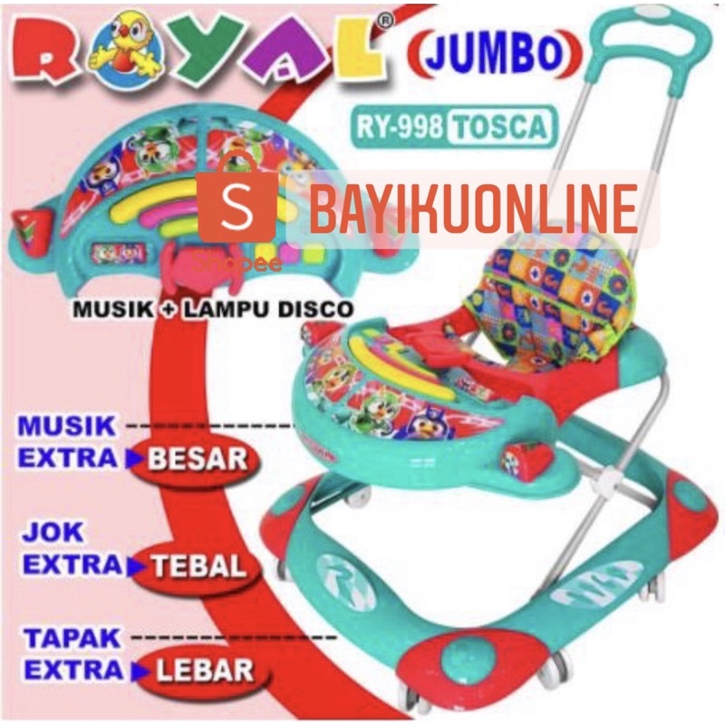 Baby Walker ROYAL terbaru  ROYAL 998 Kereta Walker Bayi Jumbo