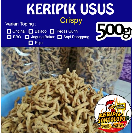 

KERIPIK USUS CRISPY ENAK 500 GRAM SEHAT