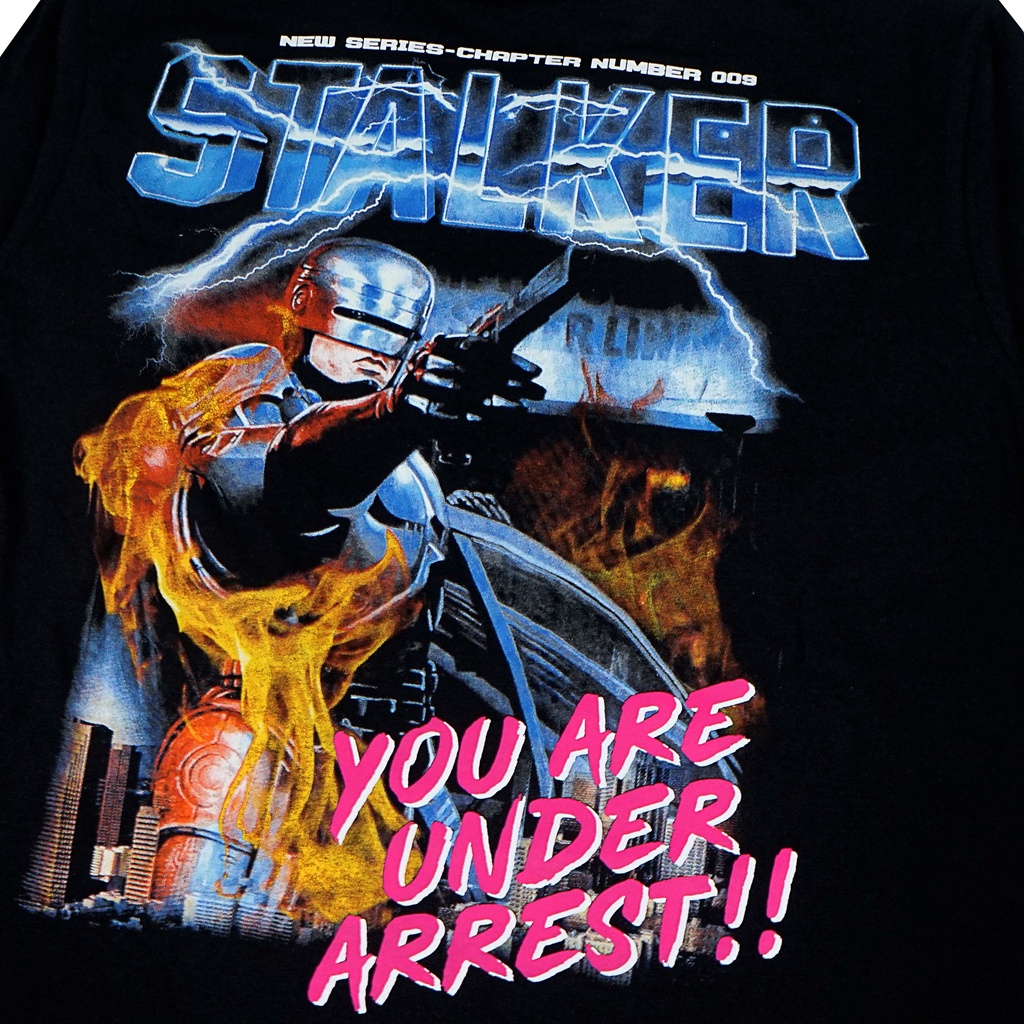 Stalker Longsleeve / Kaos Lengan Panjang - Robocop Hitam