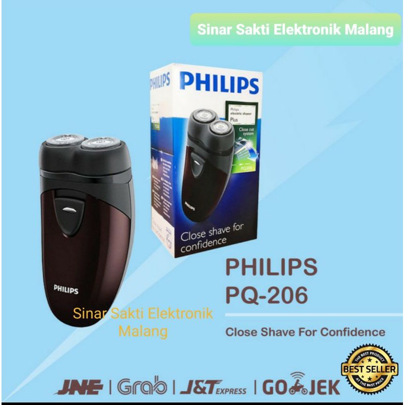 Shaver Philips Alat cukur / Pencukur Kumis Jenggot Electric Elektrik PQ206