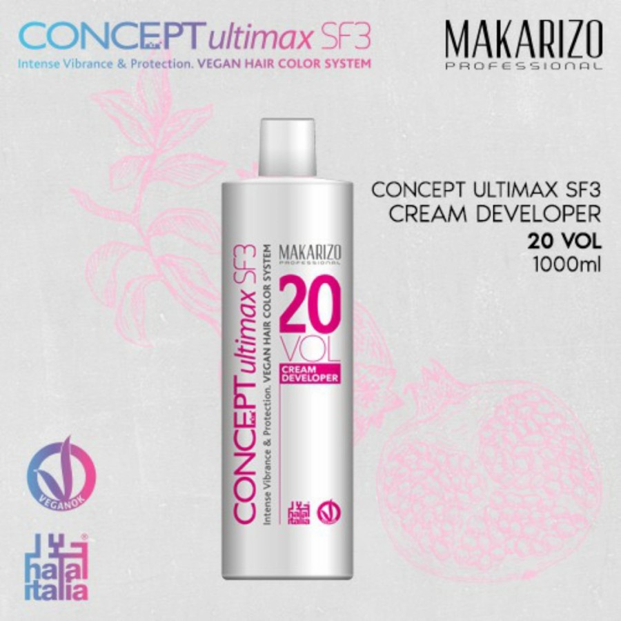 ★ BB ★ Makarizo Professional Concept Ultimax Cream Developer SF3 20 Volume Bottle 135 mL - 1000 mL | Pewarna Rambut
