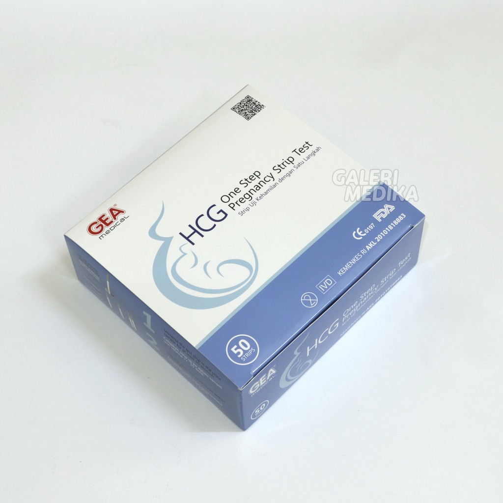 GEA HCG Strip Test Kehamilan / Uji Kehamilan - Test Pack Box Isi 50