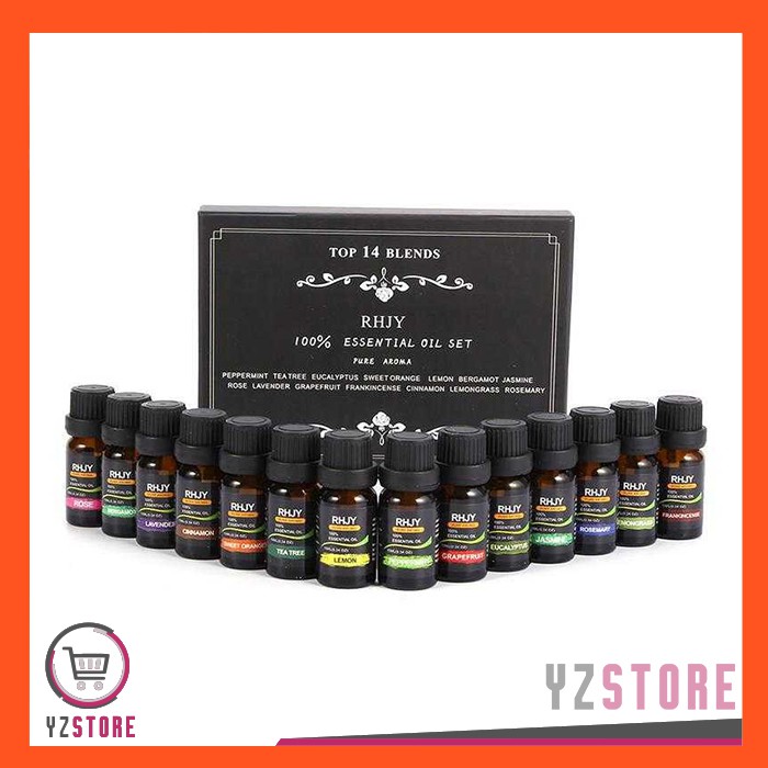 Essential Oil Aroma Terapi Aromatherapy Pengharum Ruangan Pure Diffuser 14PCS YZ79