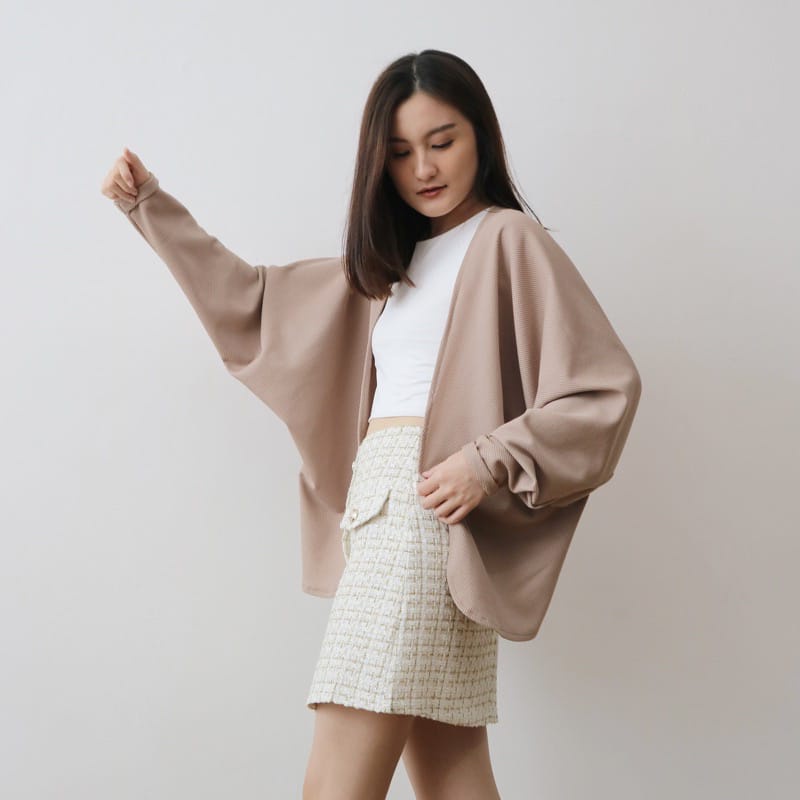 Cardigan Wanita Gaya Minimalis Outerwear