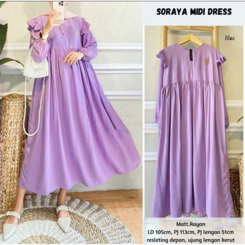 SORAYA MIDI DRESS / DRESS MUSLIM TERBARU