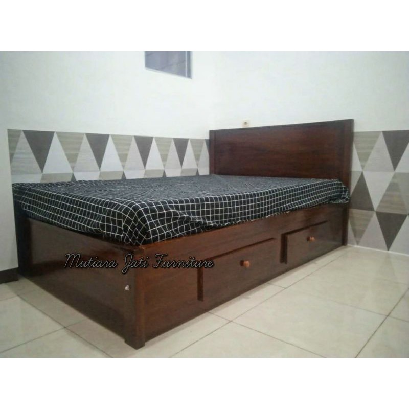 DIPAN DIVAN JATI MINIMALIS UK 140X200