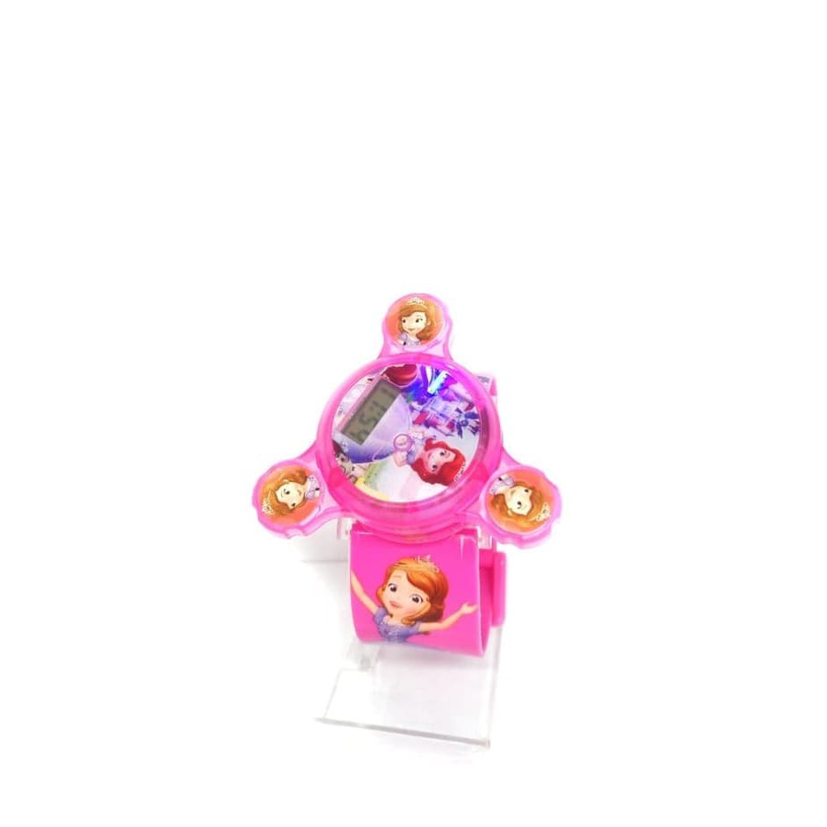 Jual JAM TANGAN ANAK PEREMPUAN SPINNER PRINCESS SOFIA MUSIK LAMPU GROSIR Low Price!