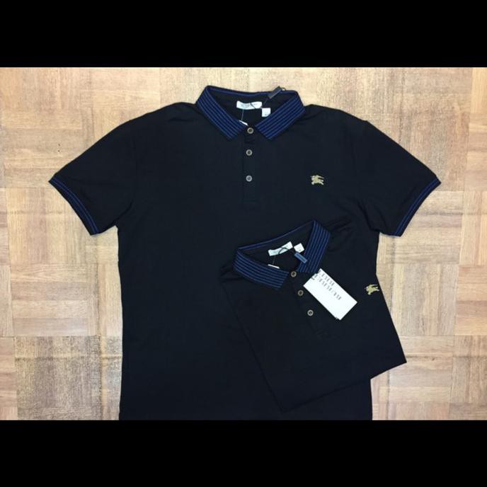 READY POLO PRIA JUMBO☀ KAOS KERAH BURBERRY LOGO SERIES BLACK IMPORT MIRROR QUALITY NEW BRAND PROMO