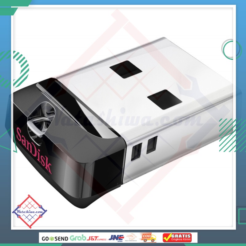 SanDisk Original Cruzer Fit USB Flash Drive CZ33 - 16GB - Hitam