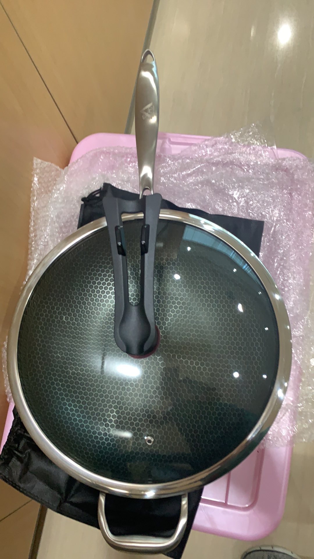 Premium Wajan Penggorengan Kuali Wok Pan Stainless 304 Anti Gores Anti Lengket Menjaga Kesehatan