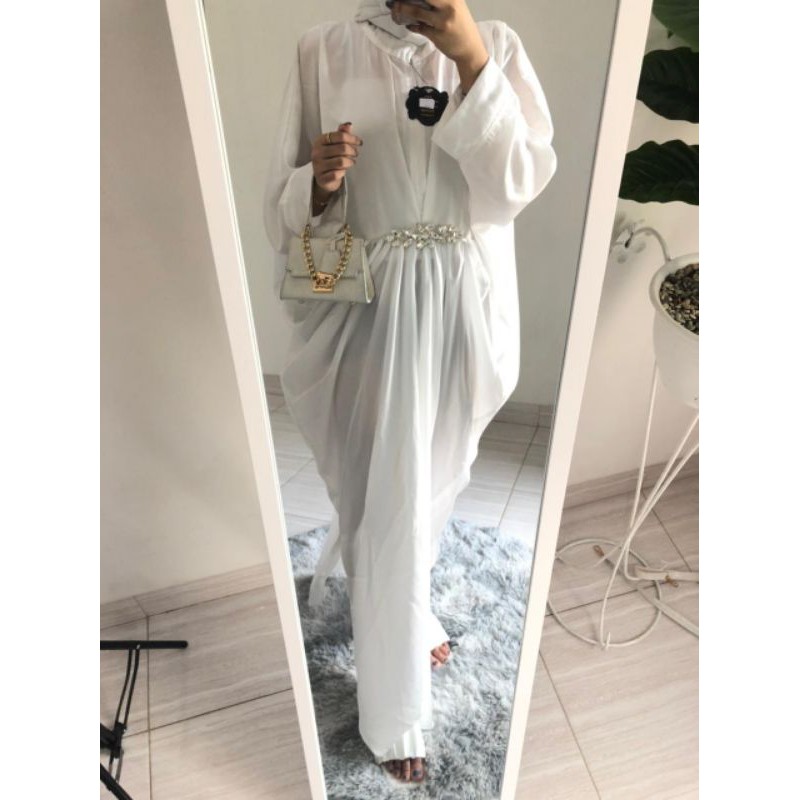 kaftan lebaran dres kalong kaftan cantik jumbo big size LD 130 XXXL