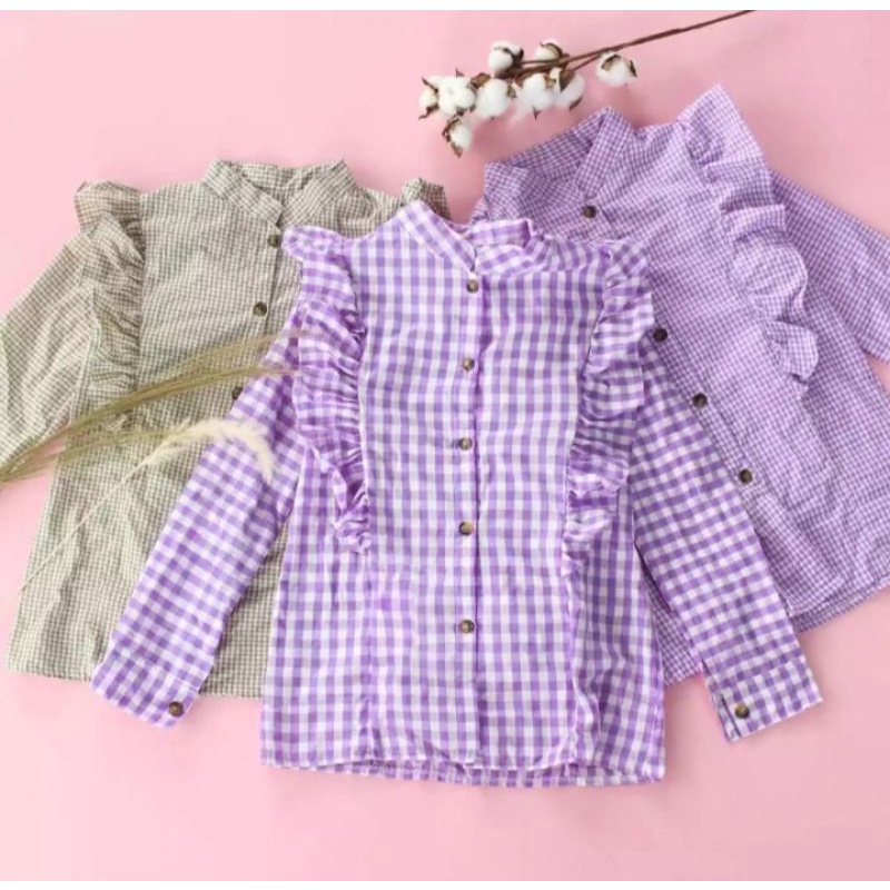 blouse kemeja una top