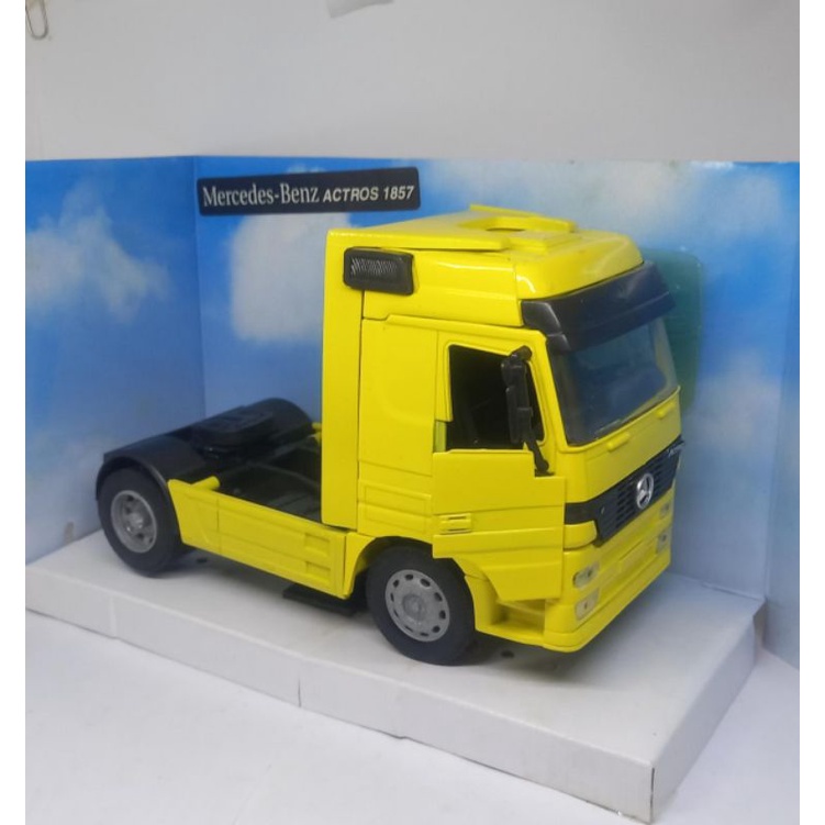 diecast miniatur truck mercedes benz actros truk kepala kontainer