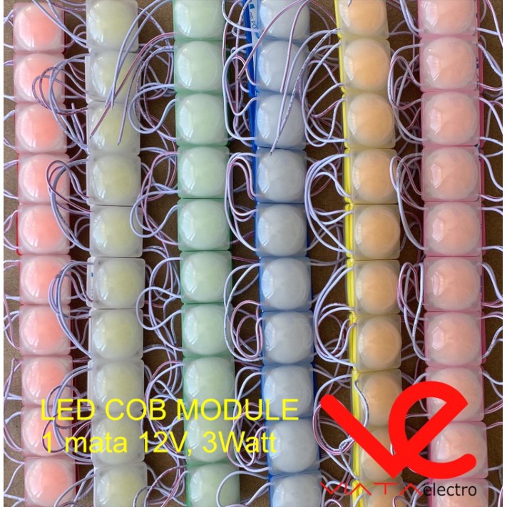 Lampu LED Modul COB 3030 1 Mata 12V Waterproof/Modul LED 3030 12V