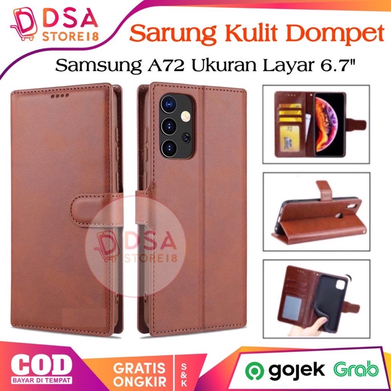 Case Samsung A72 / Casing Samsung A72 / Leather Case Flip Cover Wallet Dompet Hp Casing Kulit