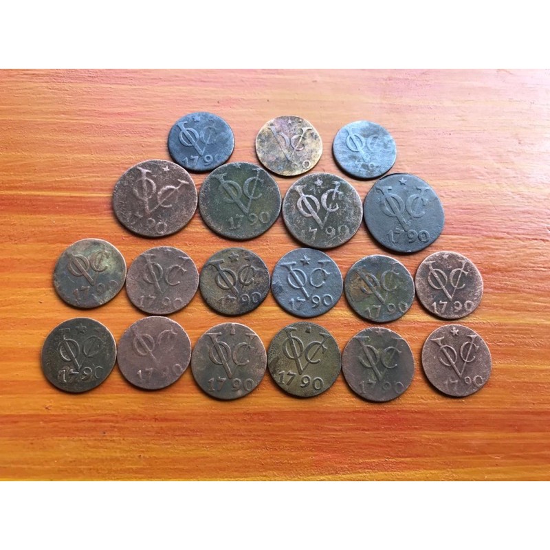Koin Kuno VOC 1790 Borongan 19PCS Original