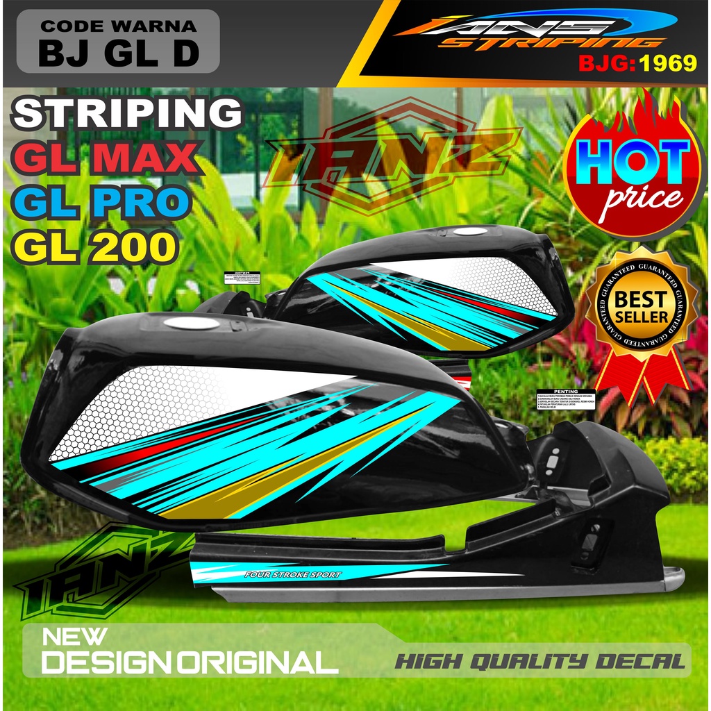 STIKER STRIPING MOTOR GL MAX GL PRO GL 100 / STRIPING MOTOR GL TERBARU / STIKER MOTOR TERMURAH / STRIPING GL MAX / STIKER GL PRO / STIKER MOTOR