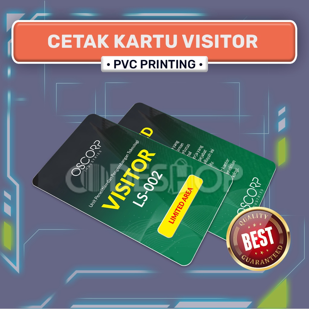 Cetak Sample Kartu Pengunjung Visitor ID Card