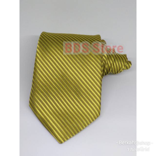 Dasi motif salur warna gold 3 inchi