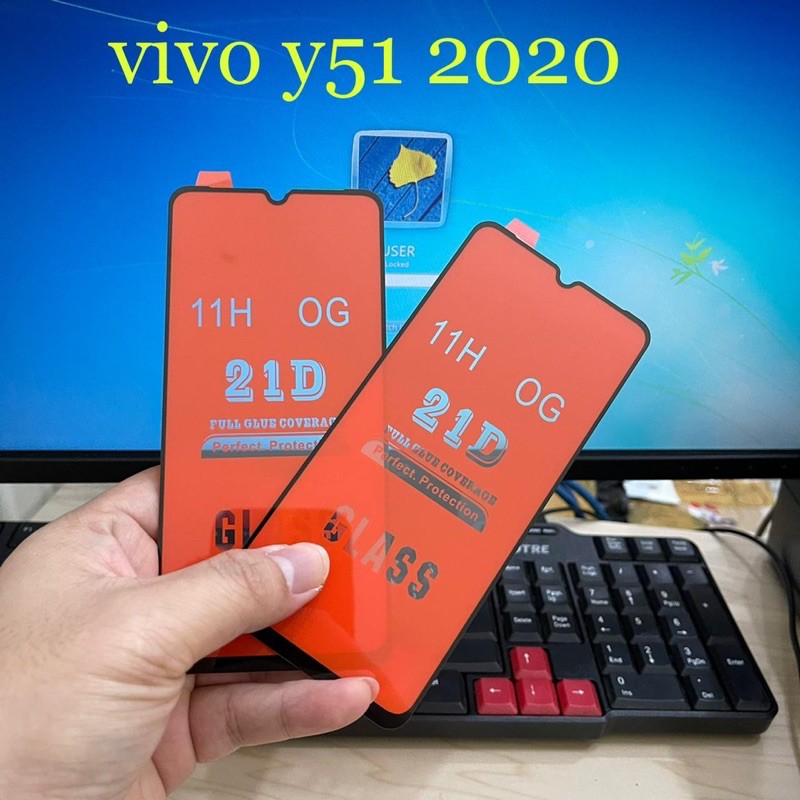 {PER~25PCS} TEMPERED GLASS FULL 5D/21D VIVO Y12 V21 4G Y91C BONUS ❗️TISU❗️BUBLE❗️DUS NONGARANSI